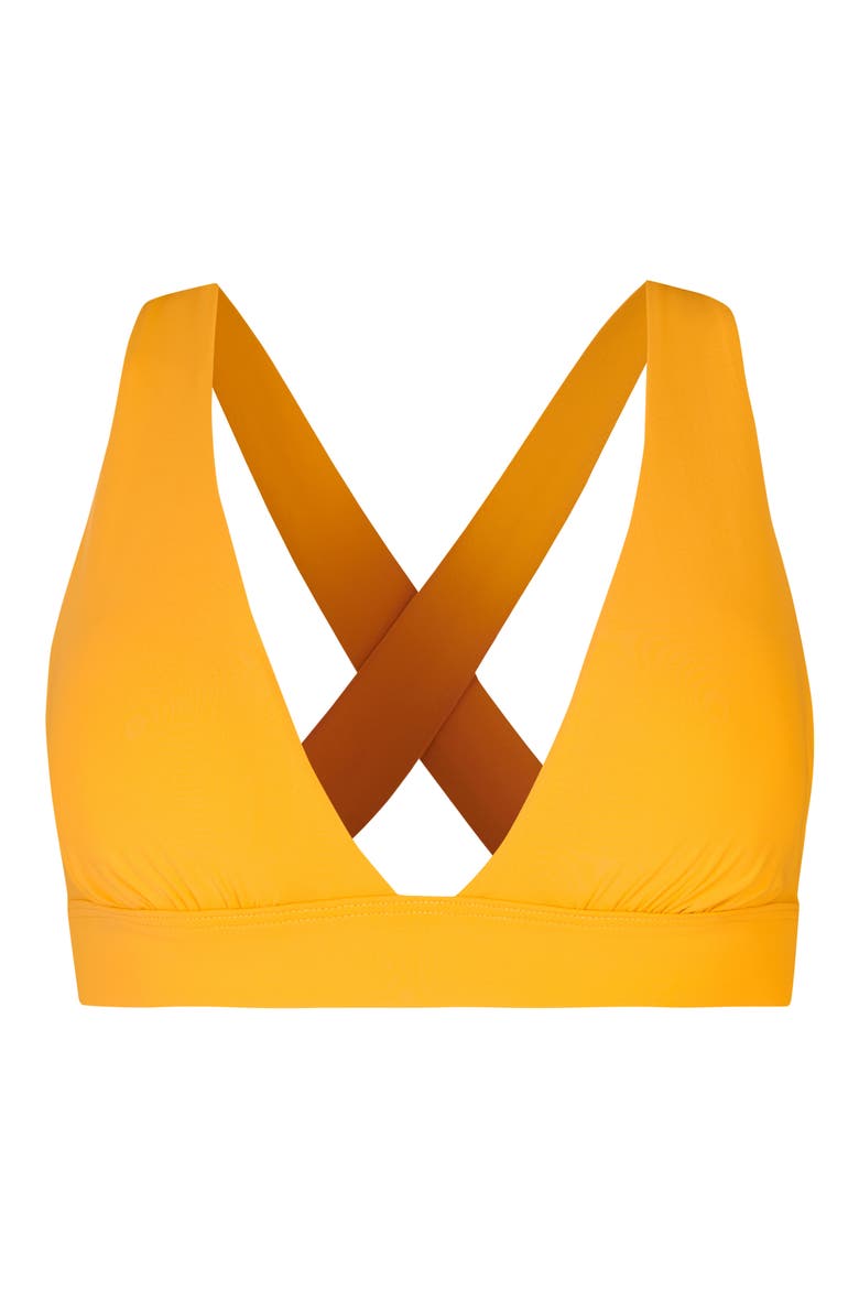 Peninsula Bikini Top, Alternate, color, HAZE YELLOW