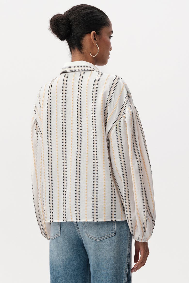 Bernyce Shirt Collar Long Sleeve Cotton Shirt, Alternate, color, Multi Color