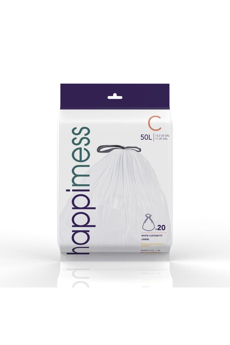 Drawstring Trash Can Liner,, Alternate, color, White, Lemon, 5.3-Gal