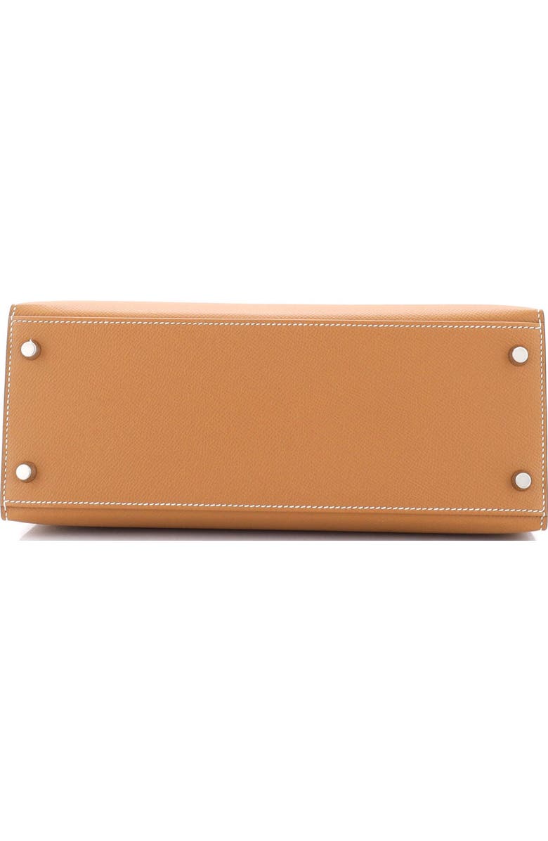 Pre-Owned Hermes Kelly Handbag Brown Epsom with Palladium Hardware 28, Alternate, color, Gold