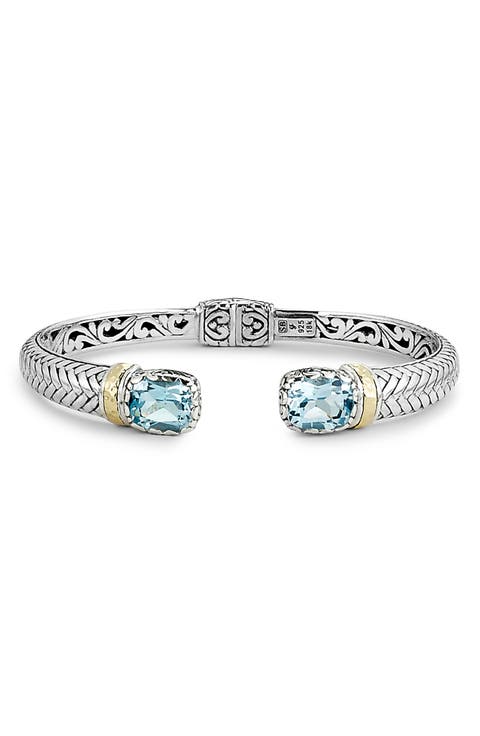 Blue Topaz Bangle Bracelet