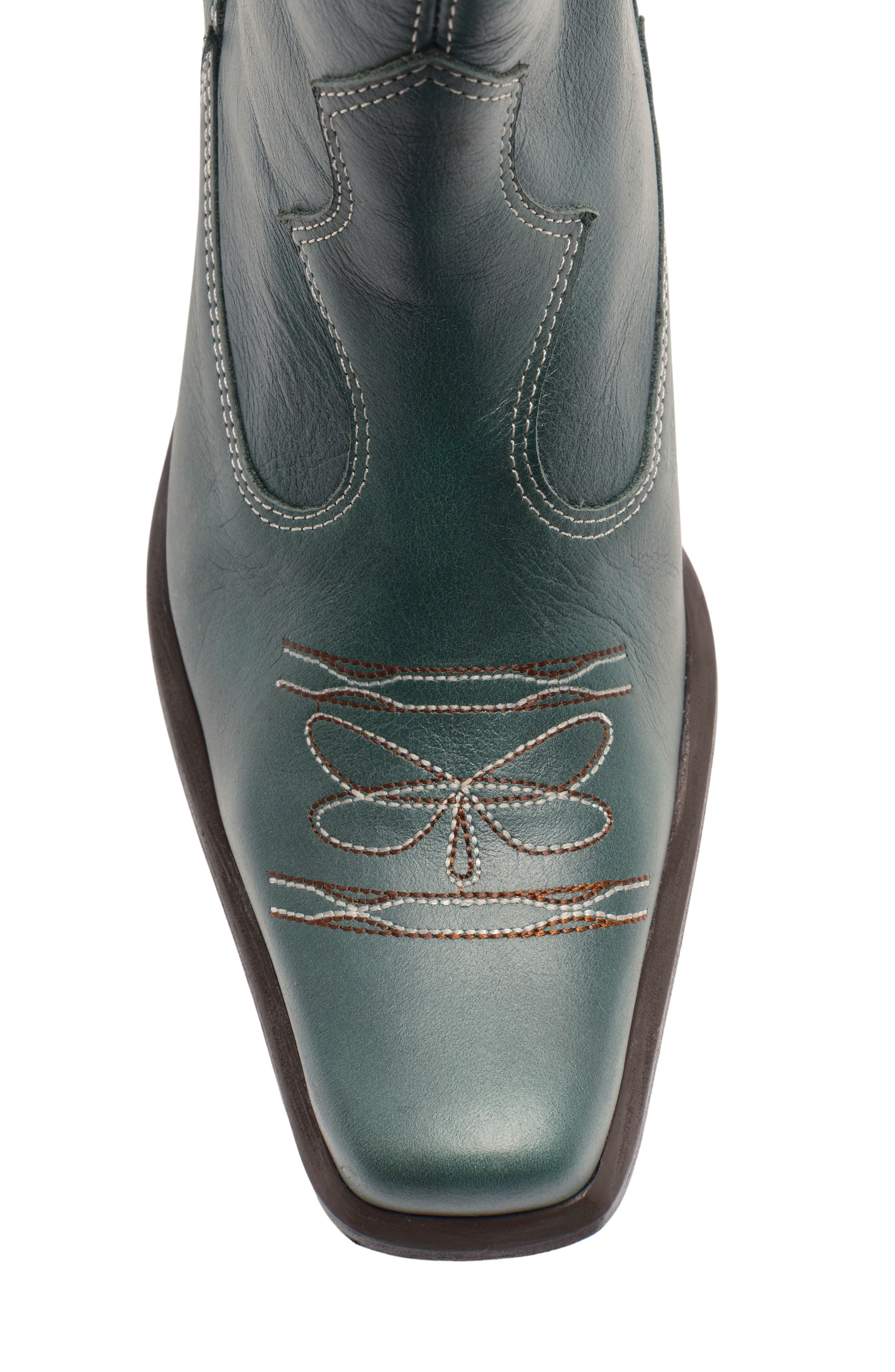 Wandering Western Boot, Alternate, color, TEAL LEATHER