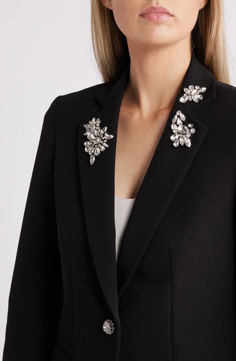 Anne Klein Embelished Stretch Knit Jacket, Alternate, color,