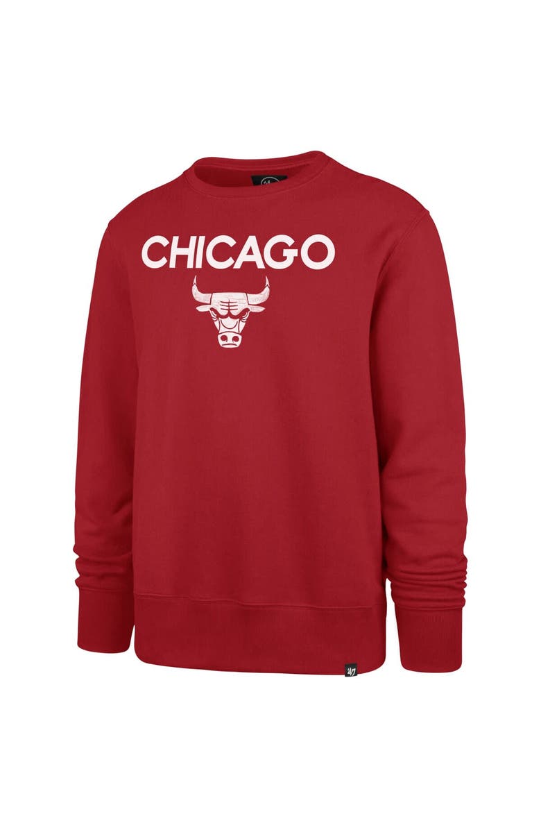 '47 Men's '47 Red Chicago Bulls 2023/24 City Edition Postgame Headline Crew Pullover Sweatshirt, Alternate, color, 