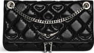 Zadig & Voltaire Rock II Diamond Quilted Monogram Leather Crossbody Bag