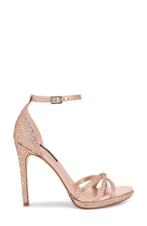 Nine West Lartay Platform Ankle Strap Sandal In Pink