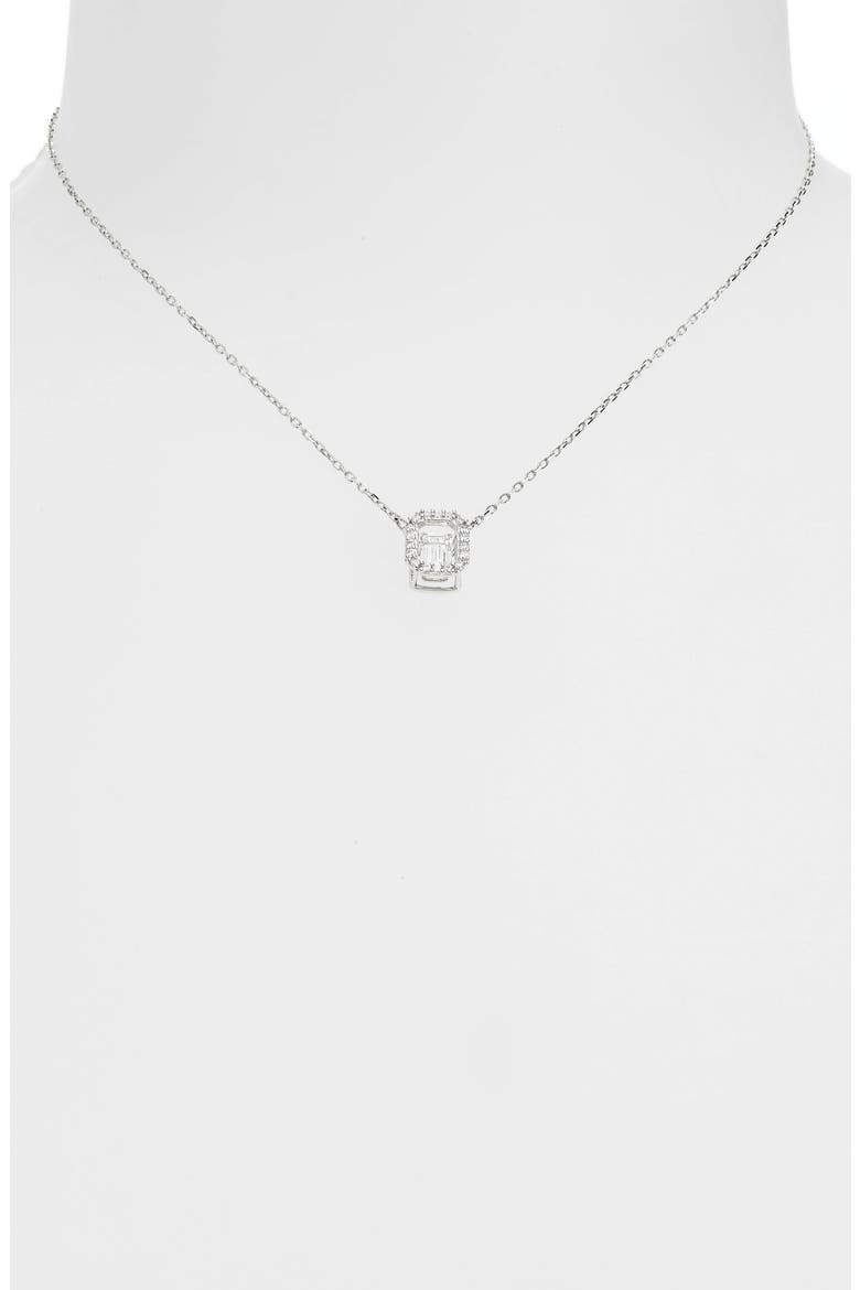 Una Crystal Pendant Necklace, Alternate, color, SILVER