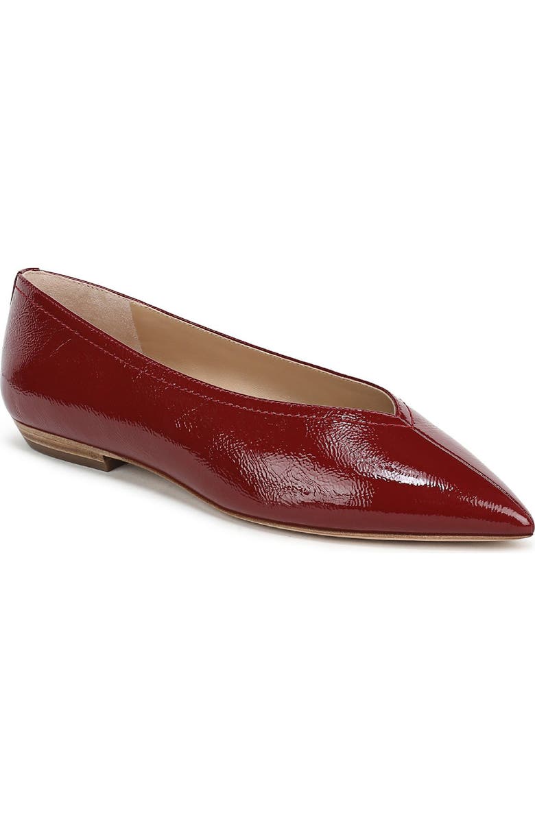Veronica Beard Bancroft Pointed Toe Flat, Main, color, Oxblood Red-Dm