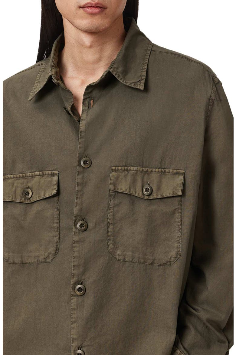 Strand Button-Up Shirt, Alternate, color, MANGROVE GREEN