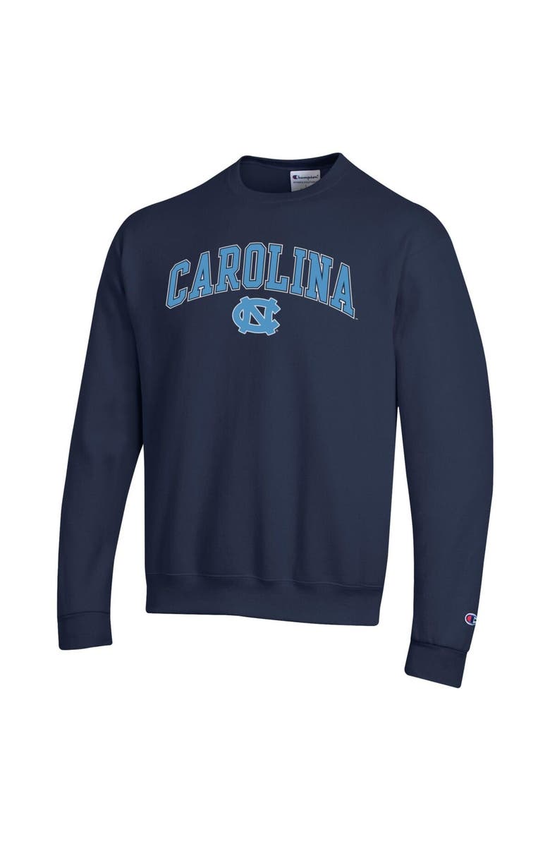 Champion Men's Champion  Navy North Carolina Tar Heels Arch Over Logo Pullover Sweatshirt, Alternate, color, Navy