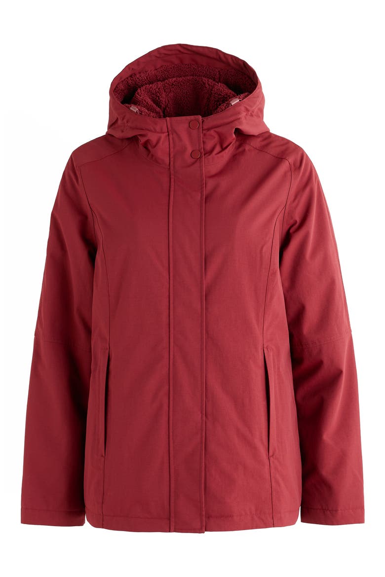Janelle Waterproof Hooded Jacket, Alternate, color, DARK DAHLIA