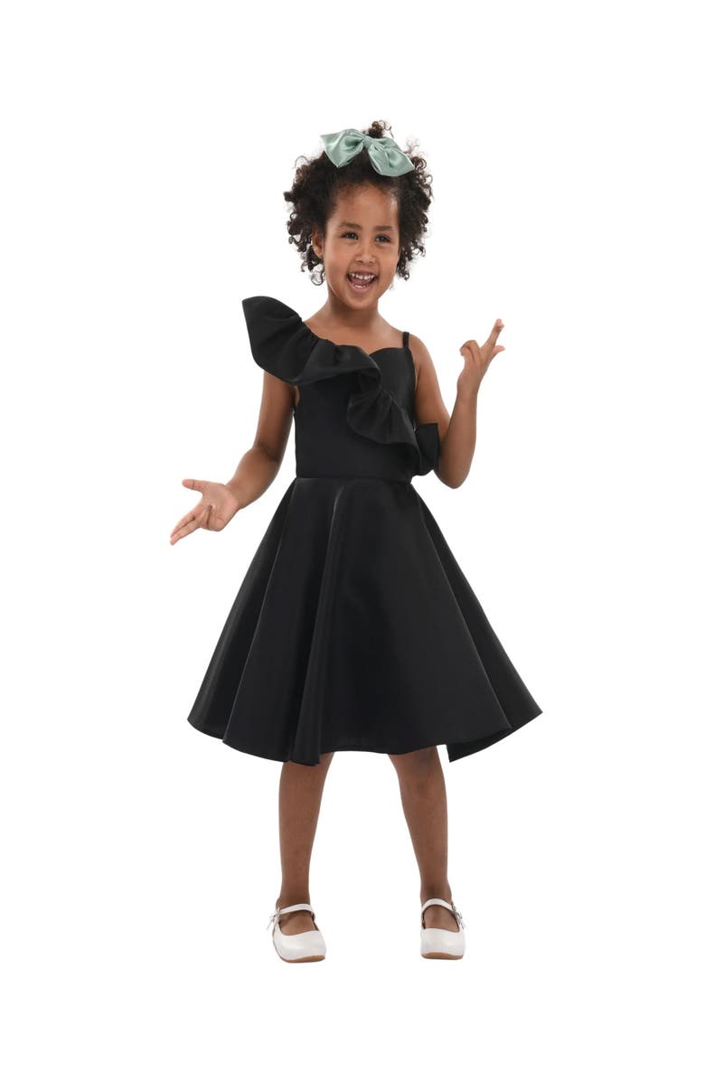 Tulleen Riviera Off Shoulder Ruffle Dress, Main, color, Black