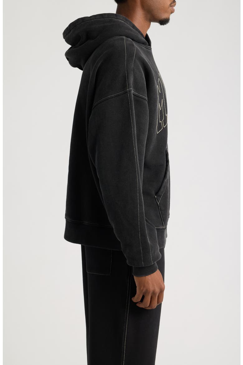 Big Stitch Hoodie, Alternate, color, BLACK