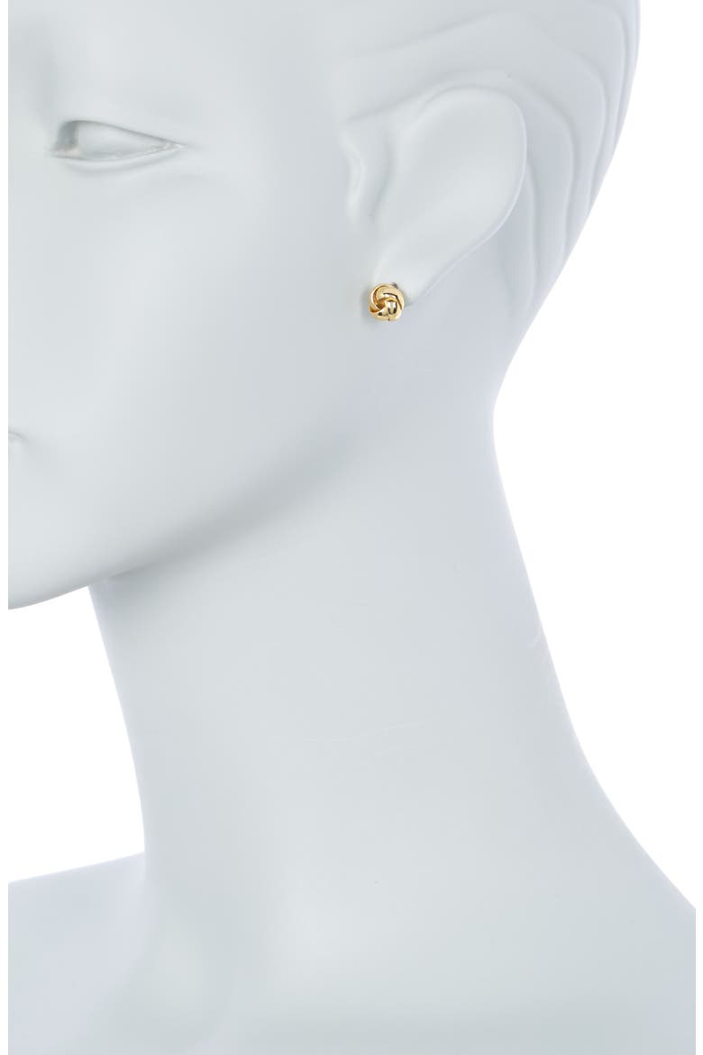 14K Gold Vermeil & Sterling Silver Twisted Knot Stud Earrings Set, Alternate, color, MULTI