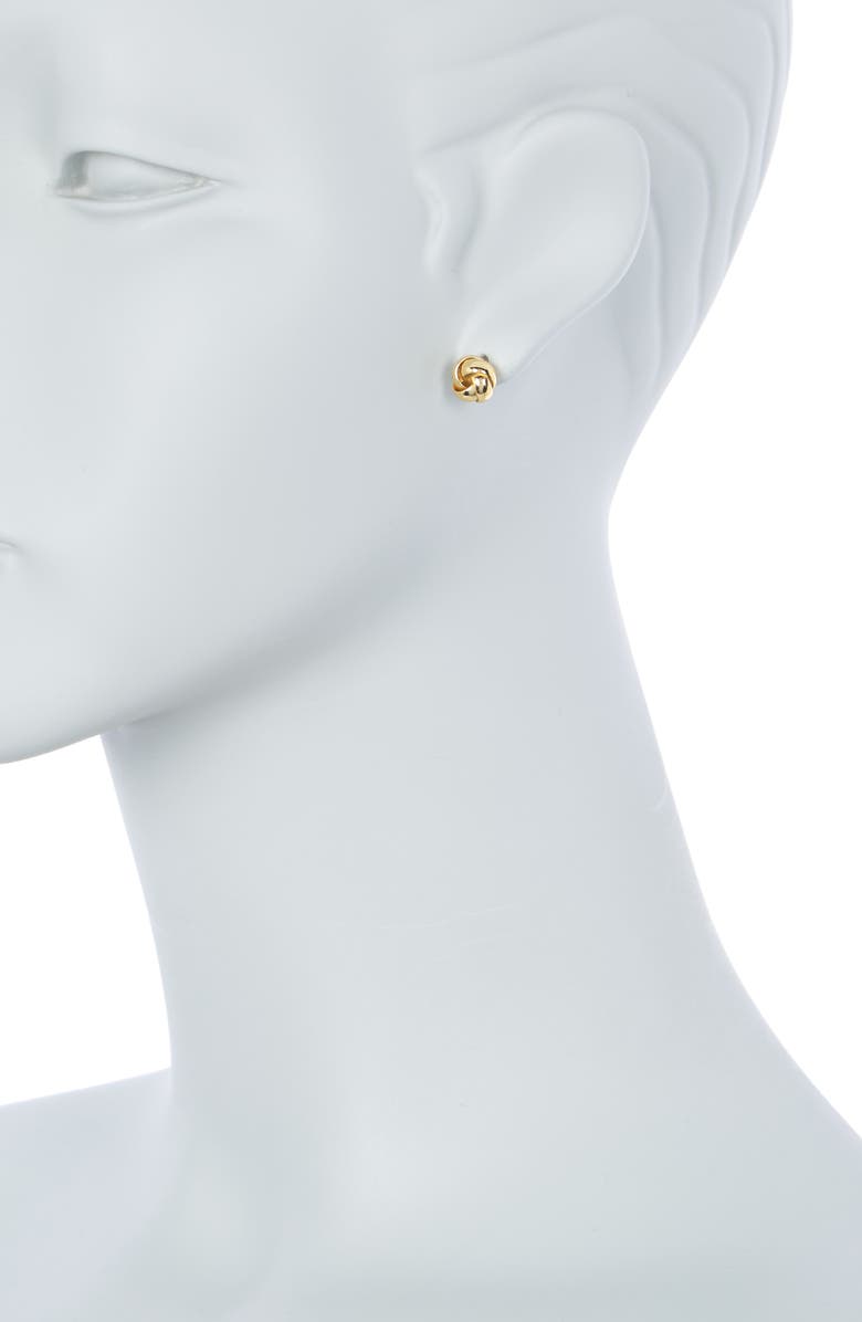 Adornia 14K Gold Vermeil & Sterling Silver Twisted Knot Stud Earrings Set, Alternate, color, Multi