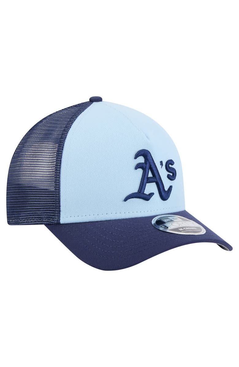 New Era Men's New Era Light Blue/Navy Athletics 2-Tone Color Pack 9FORTY Adjustable Trucker Hat, Alternate, color, Light Blue