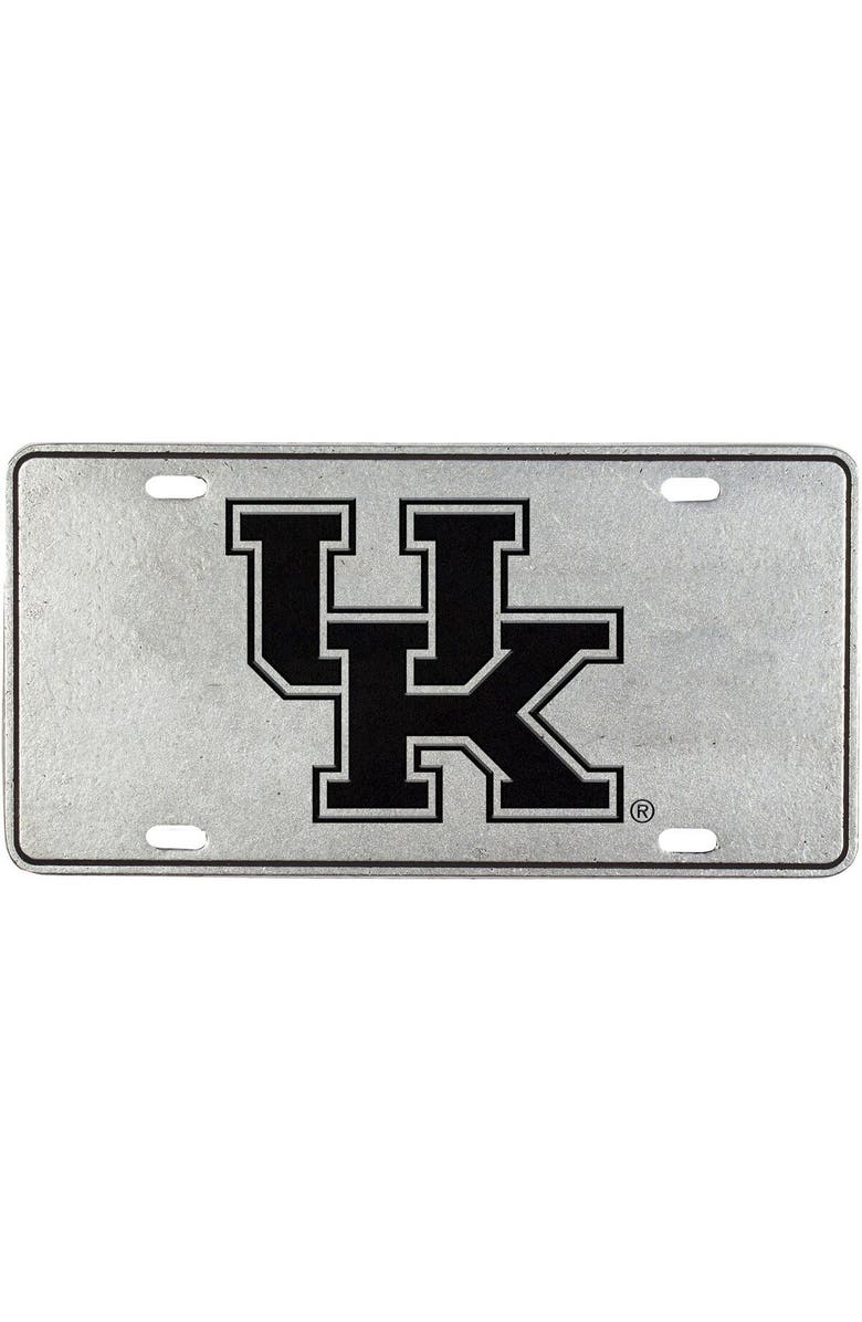 CARSON INDUSTRIES Pewter Kentucky Wildcats Rectangle License Plate, Main, color,