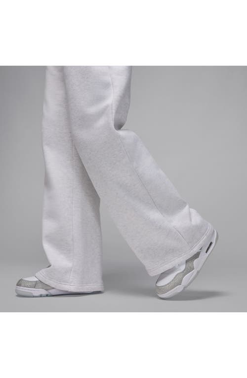 Shop Jordan Flight Fleece Sweatpants In Birch Heather