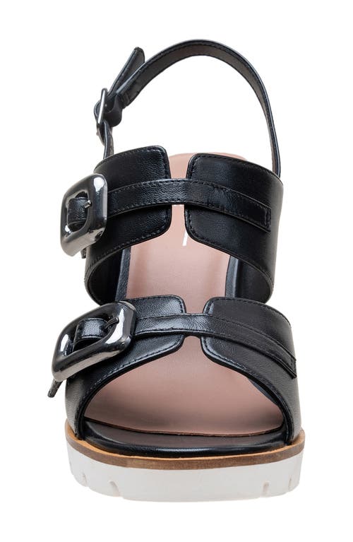 Shop Linea Paolo Elvie Slingback Wedge Sandal In Black