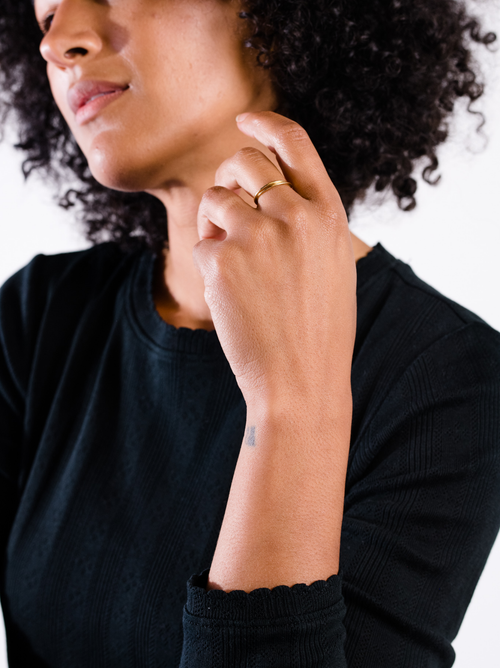 Able Interlocking Ring In Goldilled