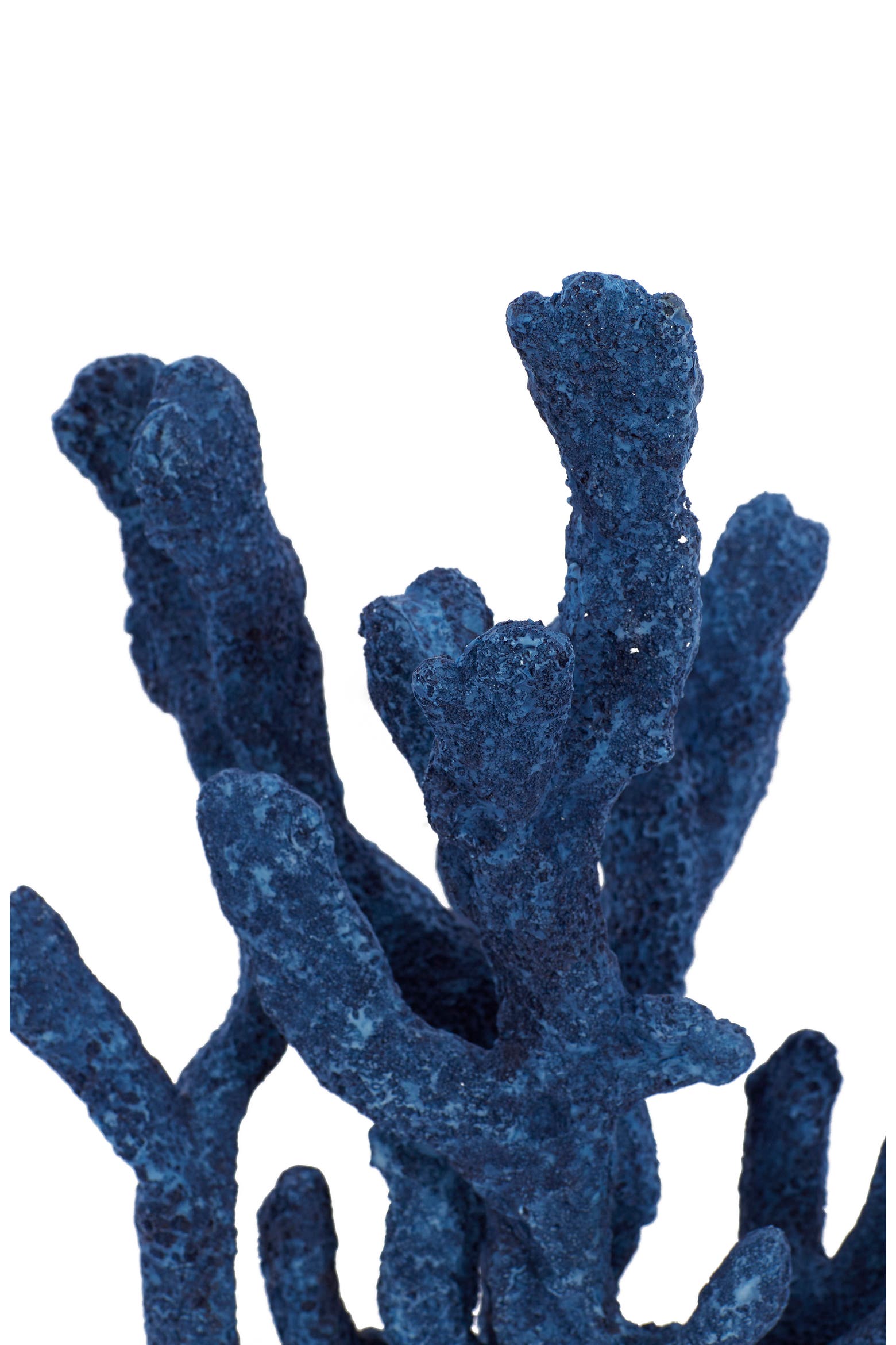 Stone Counter Display Rack WILLOW ROW Blue Polystone Coastal Sculpture, Coral 13 x 10 x 9 ...