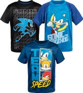 SEGA Sonic the Hedgehog 3-Pack Athletic T-Shirts