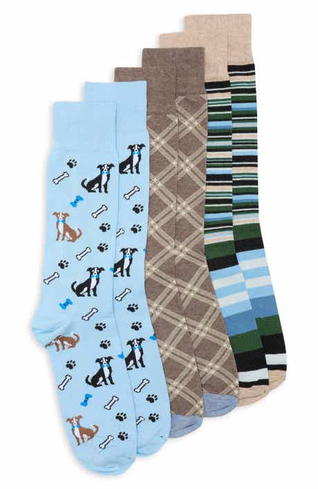 3-Pack Dogs with Bones Dress Socks