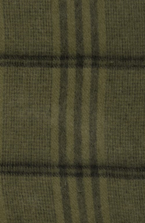 Allsaints Oversize Brushed Check Scarf In Neo Green/black