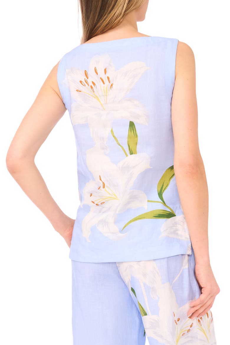 Matia Floral Print Sleeveless Top, Alternate, color, BLUE SURF