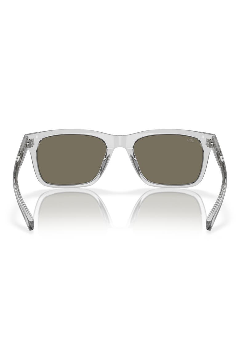 Tybee 55mm Polarized Rectangular Sunglasses, Alternate, color, TRANSPARENT GREY
