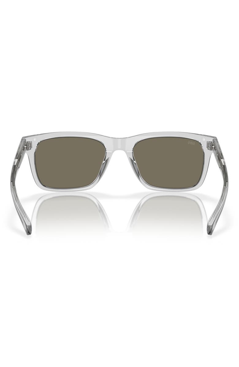 Costa Del Mar Tybee 55mm Polarized Rectangular Sunglasses, Alternate, color, Transparent Grey