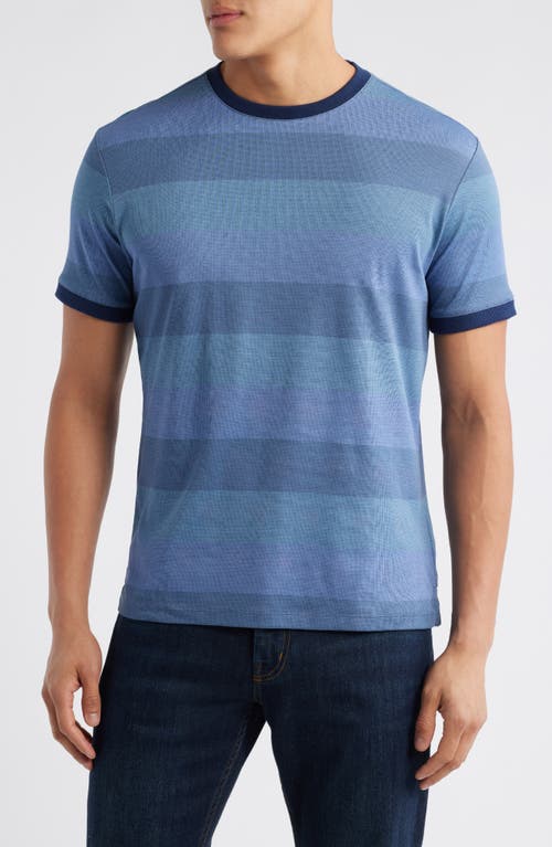 Robert Barakett Morning Lake Short Sleeve Crewneck T-shirt In Blue