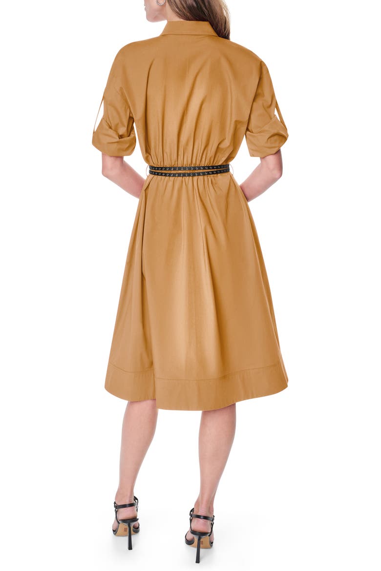 Long Sleeve Stretch Cotton Shirtdress, Alternate, color, DUNE
