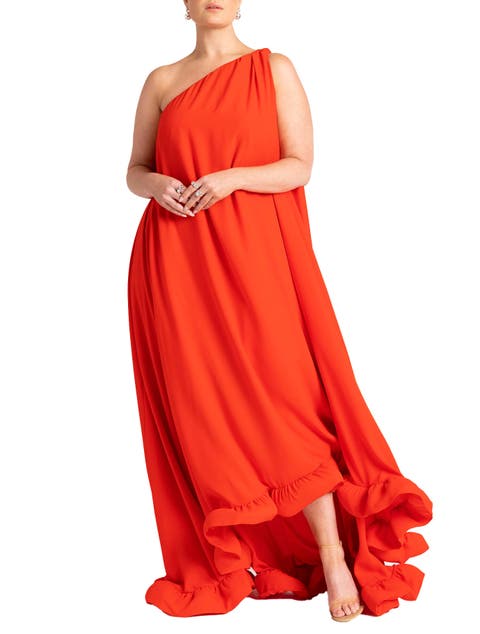 Dramatic Ruffle Gown (Plus Available)