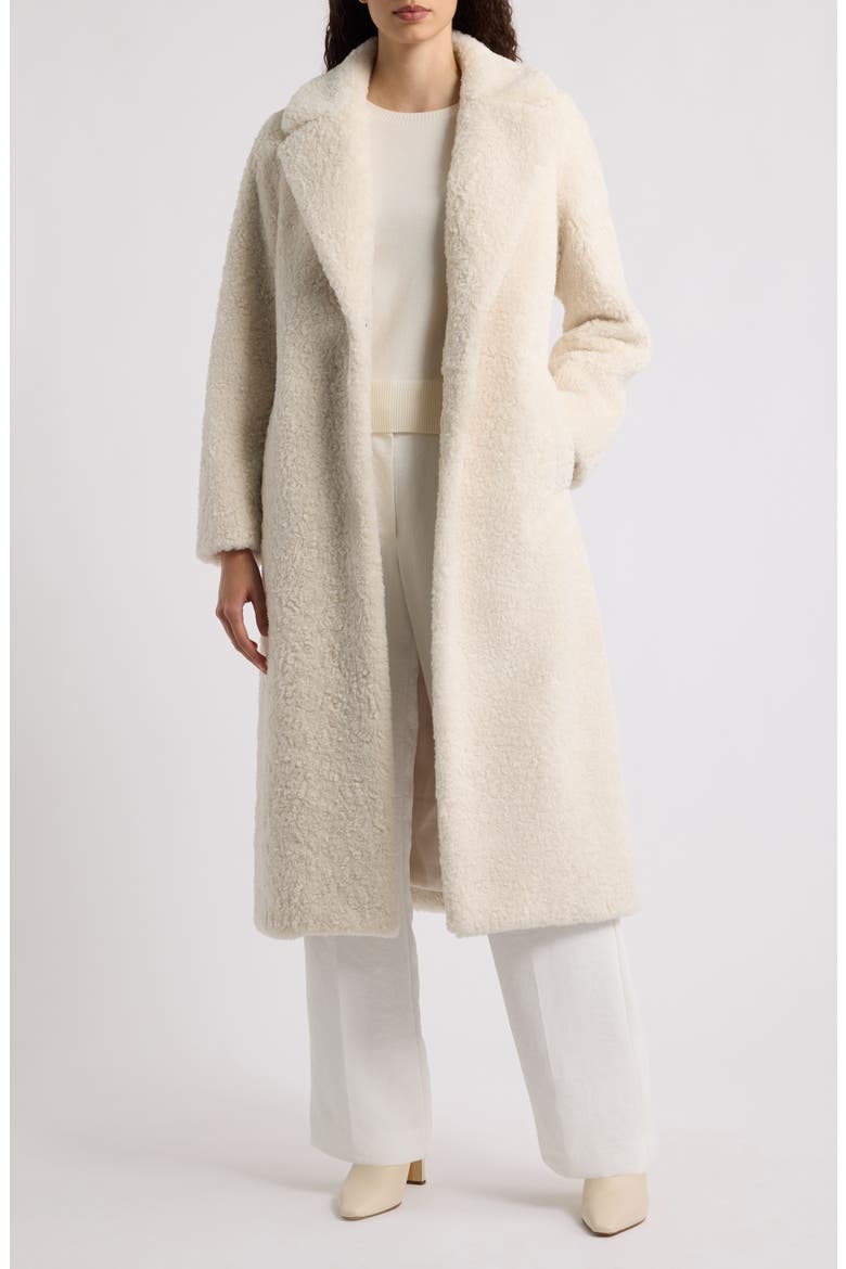 Faux Fur Coat, Main, color, CREAM