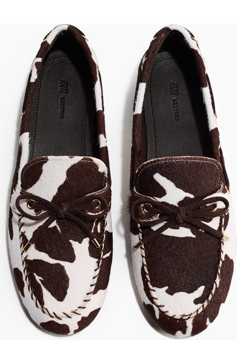 H&M Deck Shoes, Main, color, White/Cowhide Print