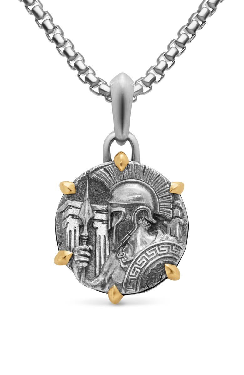 David Yurman Ares Amulet Enhancer in Sterling Silver or 14K Gold, 24mm, Alternate, color, Silver