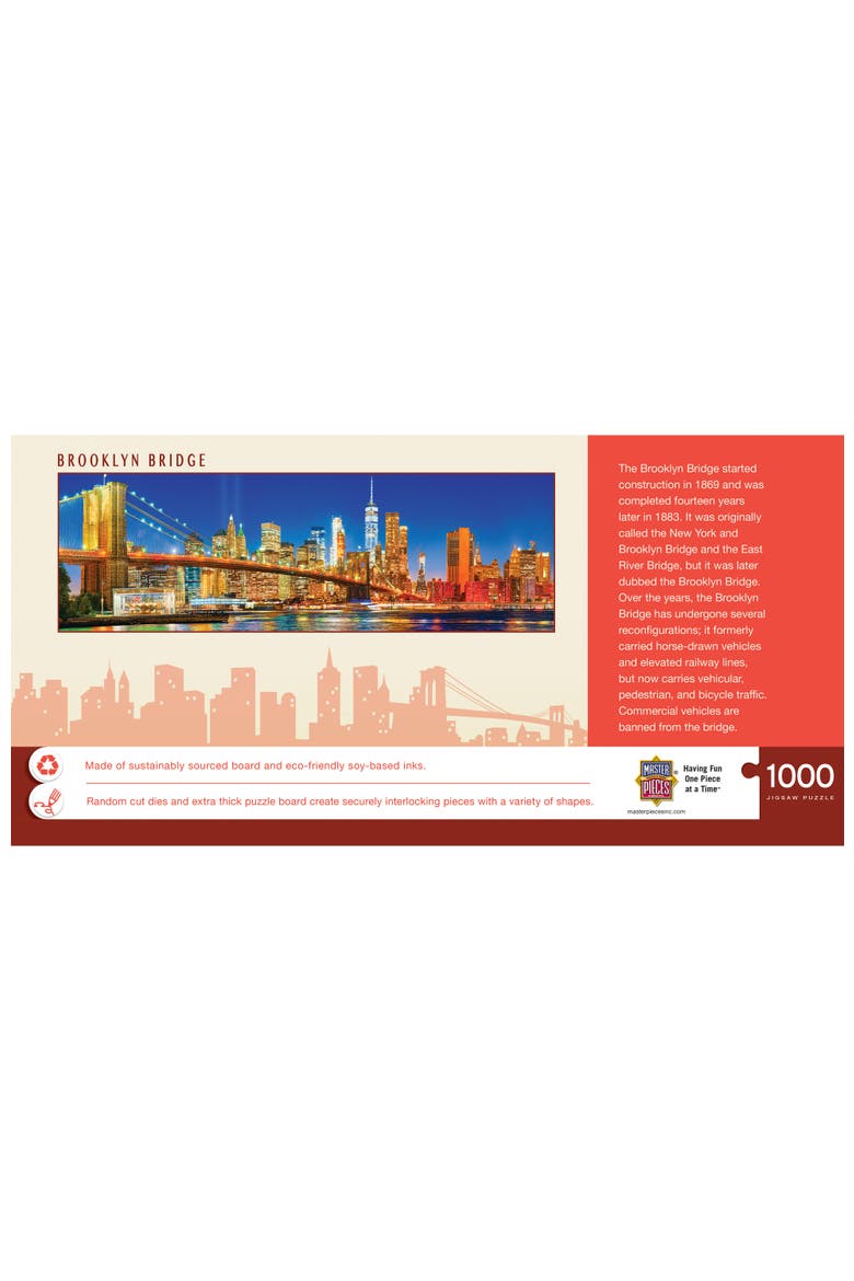 Brooklyn Bridge 1000pc Panoramic Puzzle, Alternate, color, Multicolor