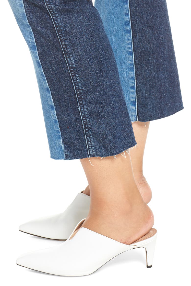 Modern Standard Two Tone Raw Hem Crop Jeans, Alternate, color, NOHO ARTS
