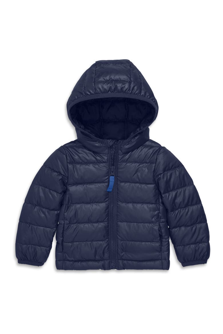 Lightweight Water Repellent Puffer Jacket, Main, color, NAVY