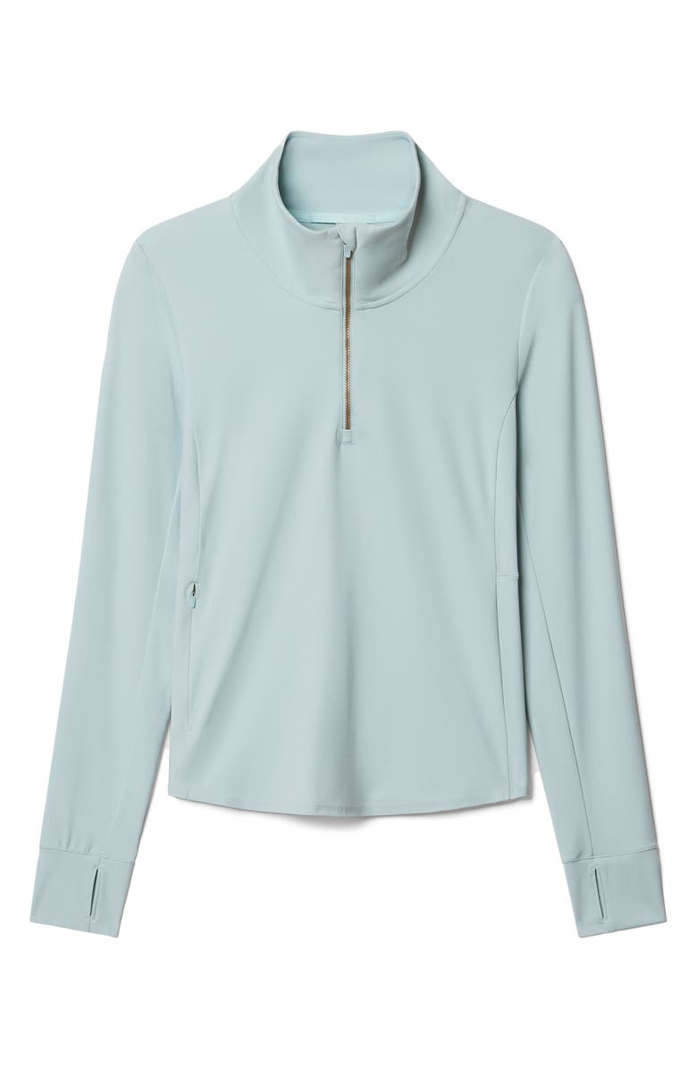 Rhone Course to Court Long Sleeve Quarter Zip Top, Alternate, color, Blue Cloud