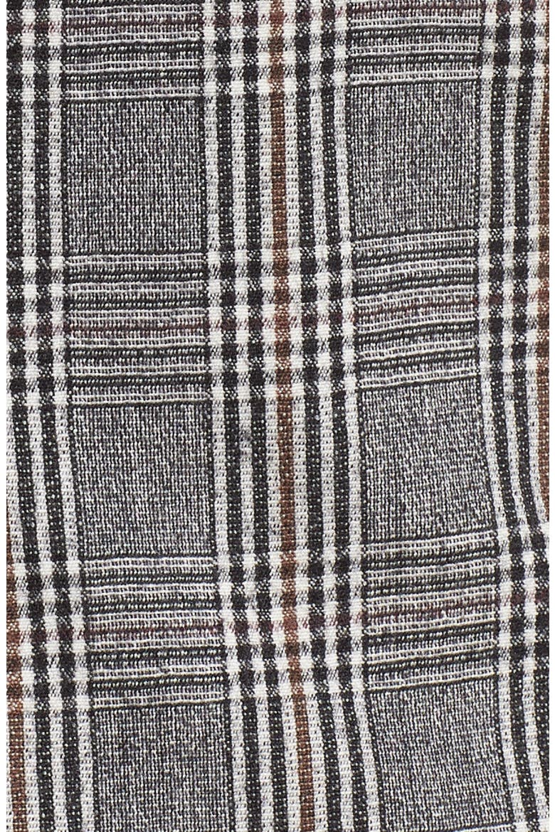 Elbow Patch Plaid Stretch Wool Jacket, Alternate, color, BLACK- BROWN GLEN PLAID