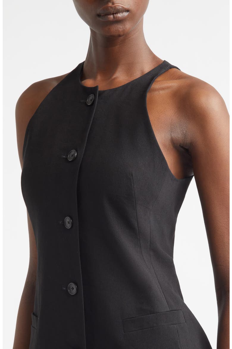 Suri Linen Blend Minidress, Alternate, color, BLACK