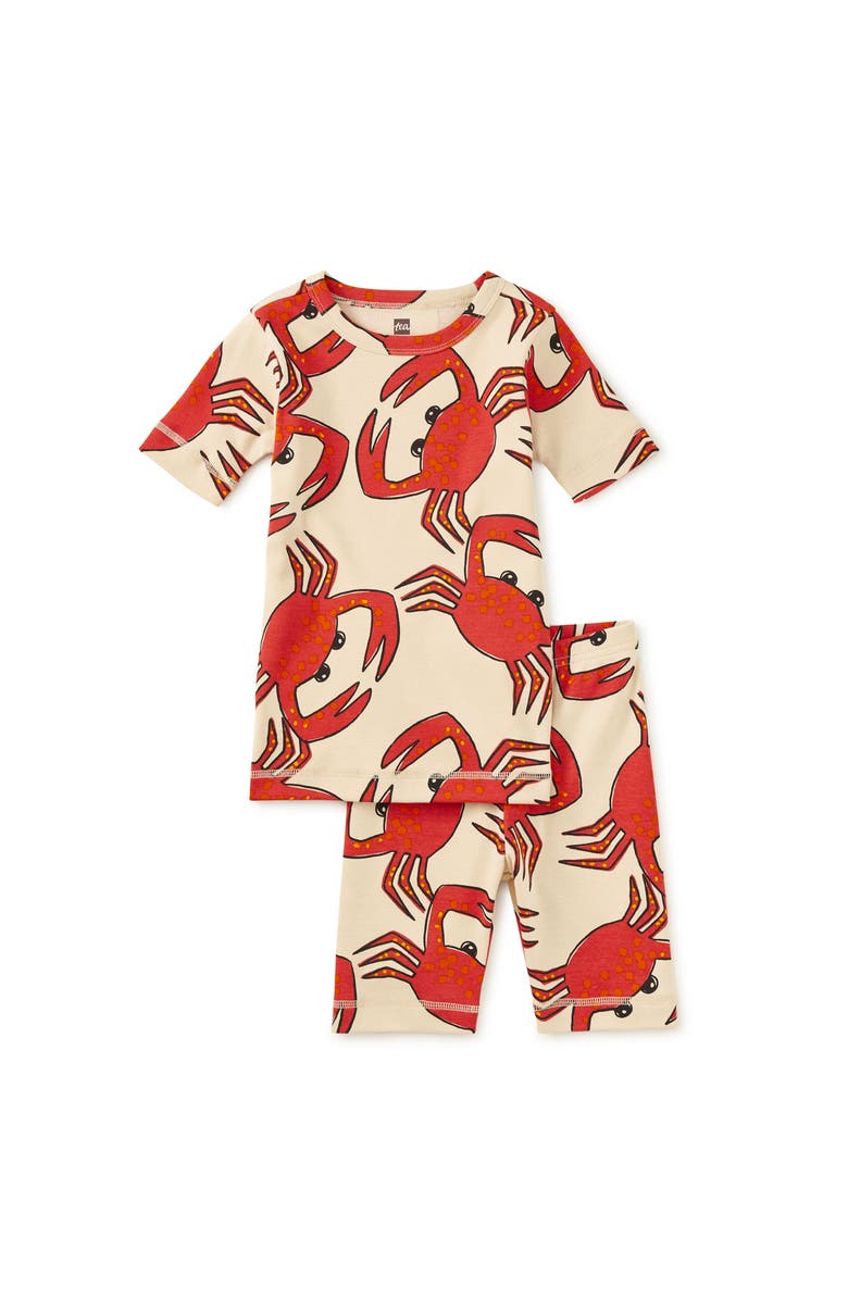 Tea Collection In Your Dreams Pajama Set, Main, color, Carefree Crabs