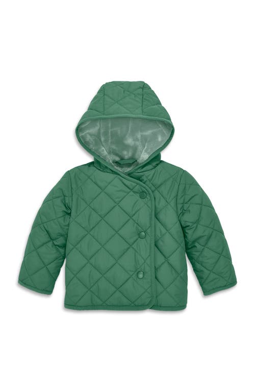 Primary Baby Quilted Fleece-lined Puffer Jacket In Chive