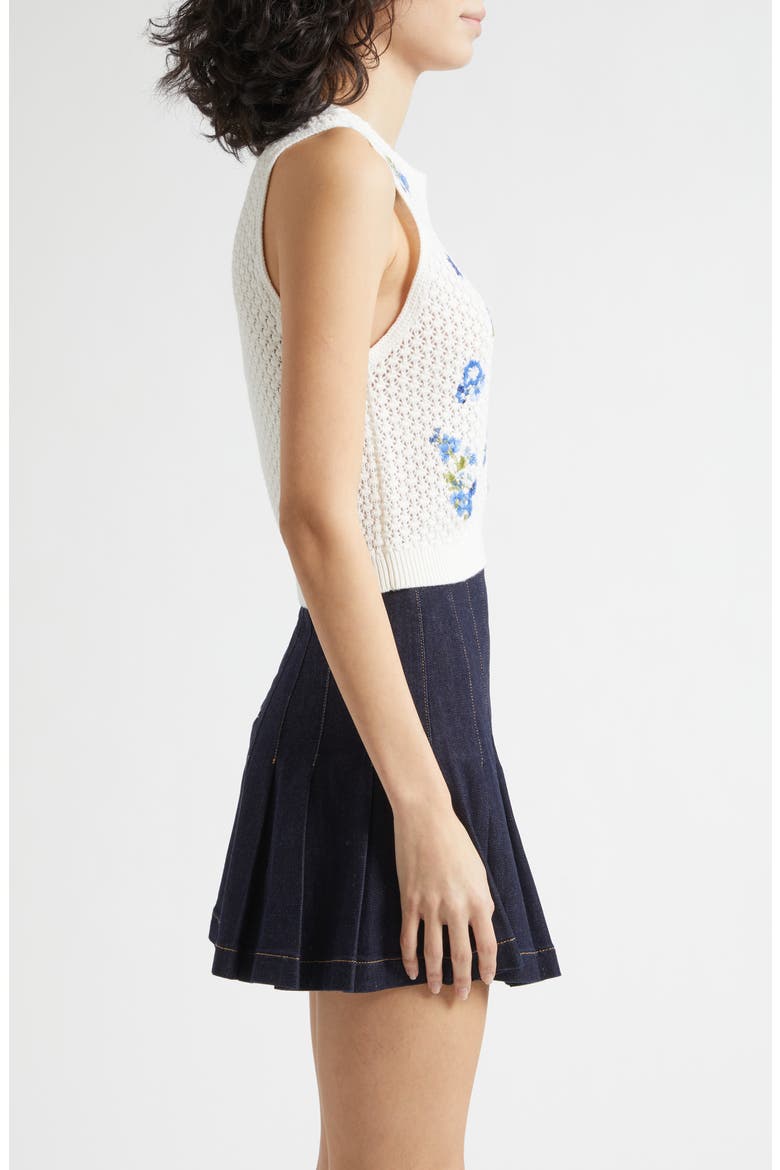 Amity Floral Embroidered Wool Blend Sweater Tank, Alternate, color, FLEUR DE PARIS