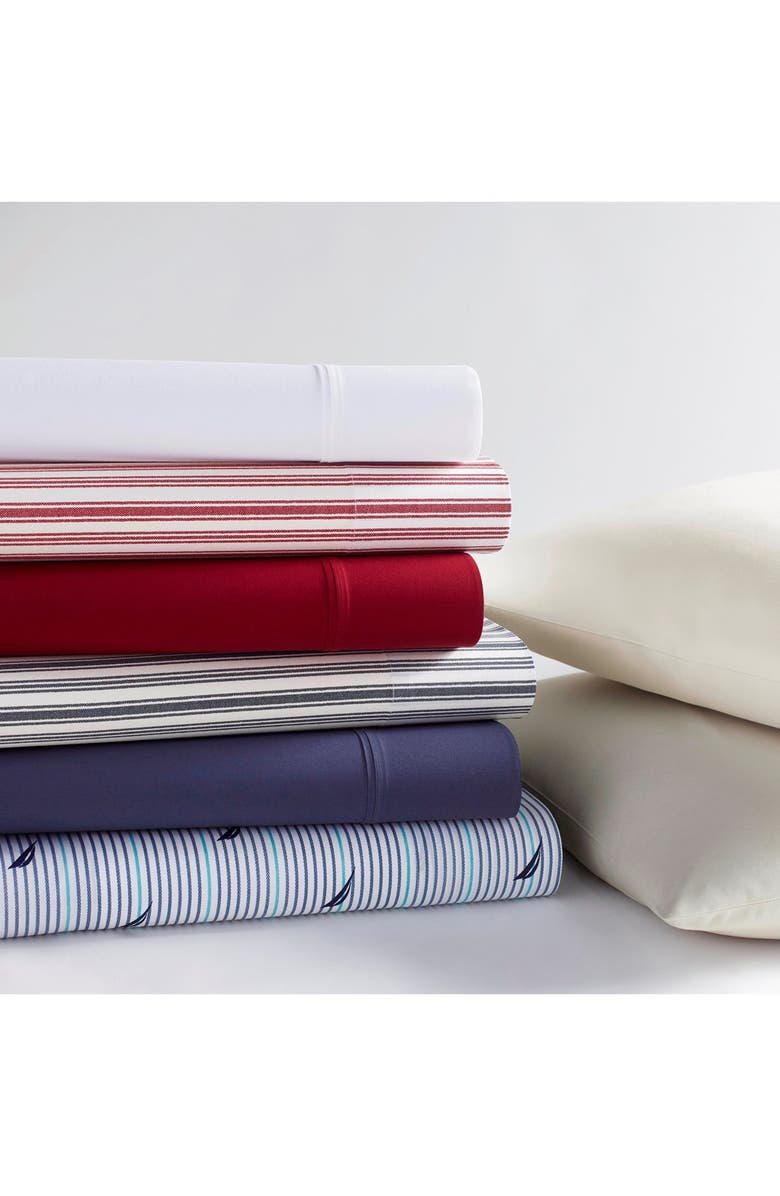 Nautica Cotton Sheet Set, Alternate, color, White