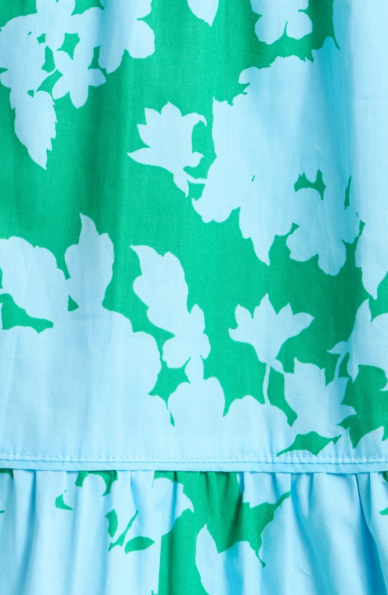 SUGARLIPS Candace Floral Tiered Cotton Dress, Alternate, color, Blue-Kelly