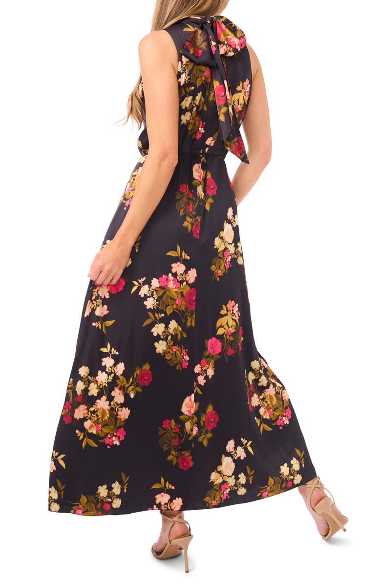 Ted Baker Amber Bow Sleeveless Maxi Dress, Alternate, color, Rich Black