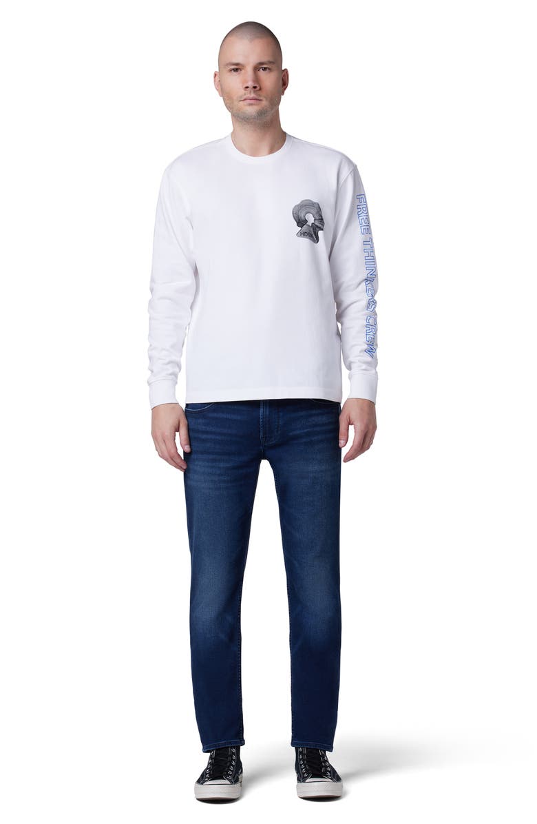 Hudson Jeans Blake Slim Straight Leg Jeans, Alternate, color, Blue Shadow